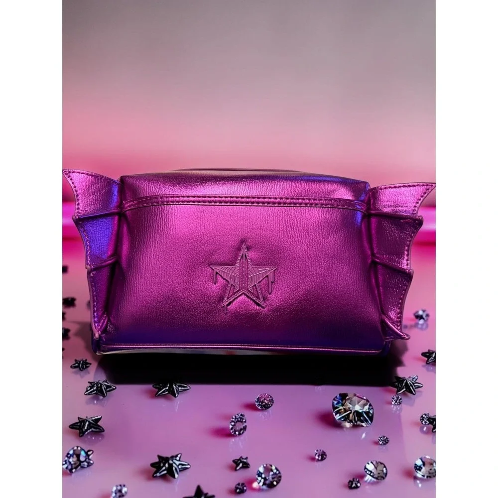 Jeffree Star Cosmetics - Metallic‎ Purple Bat Wing Makeup Bag - *NWT*